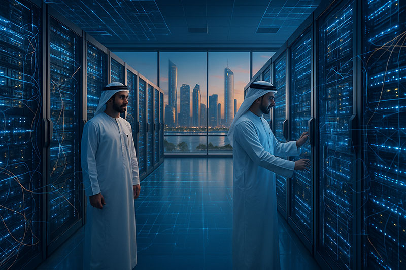Futuristic Data Center Arabs
